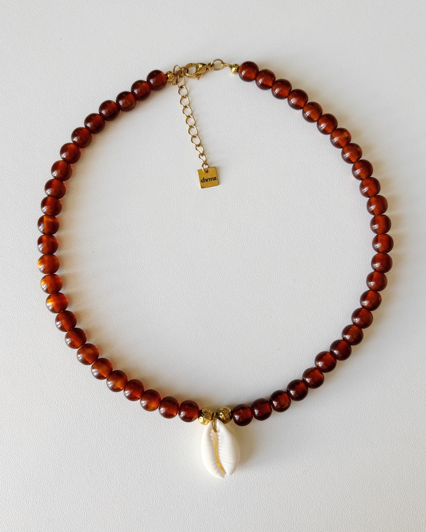 Collier de perles Camilla marron
