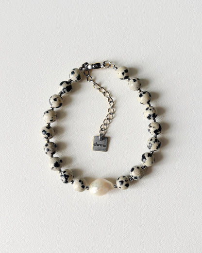 Bracelet de perles Eden - tacheté noir