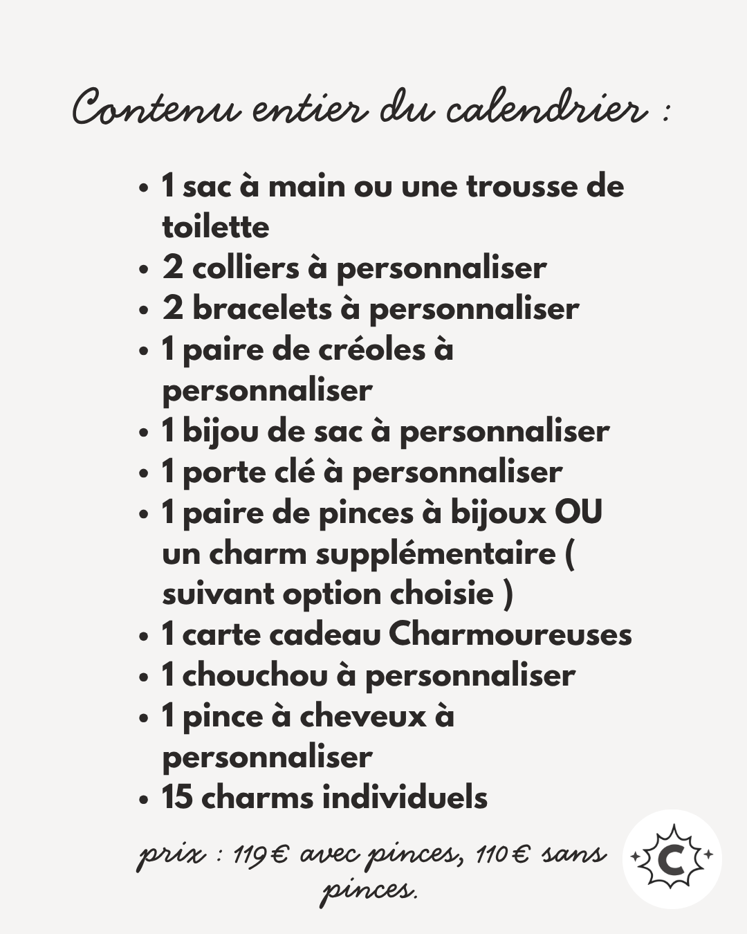 Calendrier "L'avent des Créatives"